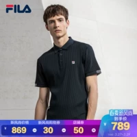 FILA Fila Áo sơ mi nam POLO chính thức 2019 Mùa xuân Mới Đơn giản kinh doanh Dệt áo ngắn tay - Áo polo thể thao polo áo