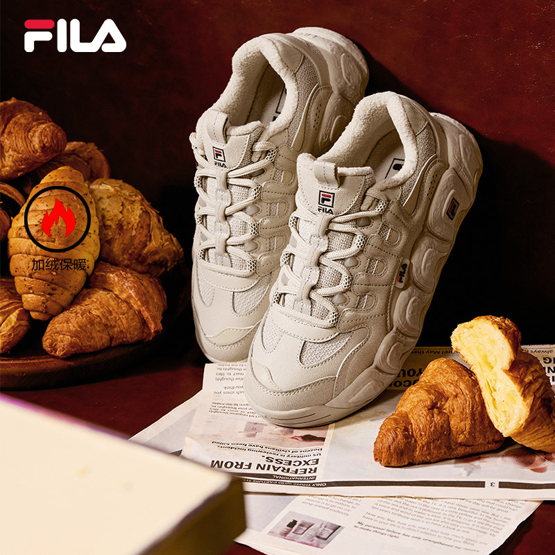 Официальная мужская обувь FILA, бархатные туфли-круассаны, обувь для папы, спортивная обувь, зимняя повседневная обувь в стиле ретро. Изображение 1