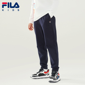 FILA KIDS 斐乐儿童中大童男长裤2021春季新款休闲裤运动裤时尚裤