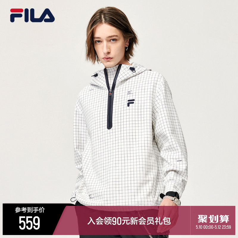 FILAFila Official Men's Hooded Top Casual Blouse 2022 Spring New Pint Sport Fashion Casual Hooded Jersey Man