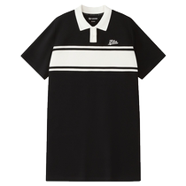 FILA FUSION Fila trendy brand womens knitted dress 2024 autumn new color-blocked POLO collar skirt
