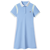 FILA KIDS FILA Childrens Clothing Girls Dresses 2024 Autumn New Childrens Sports Tennis Knitted Skirt