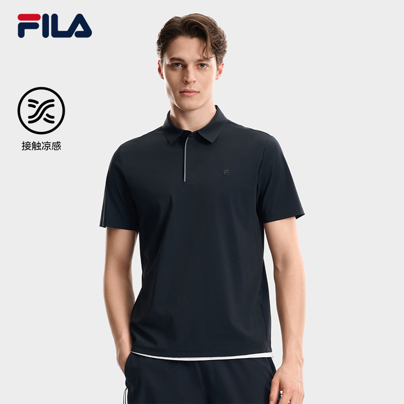 Fila Official Men's Knitted Short-Sleeve Polo Shirt 2026 Autumn New Comfortable Cool T-Shirt Top