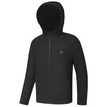 FILA official mens knitted hooded jacket 2024 autumn new fitness sports sun protection basic top