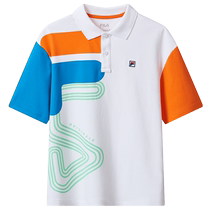 FILA KIDS FILA childrens clothing boys short-sleeved POLO shirts 2024 summer new childrens comfortable cotton tops