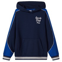 FILA KIDS FILA childrens clothing mens sweatshirt 2024 autumn new childrens loose and comfortable hooded top