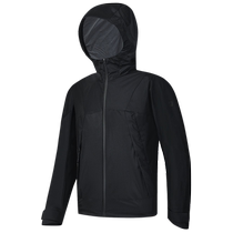 FILA official mens woven jacket 2024 autumn new simple basic fitness sports hooded top