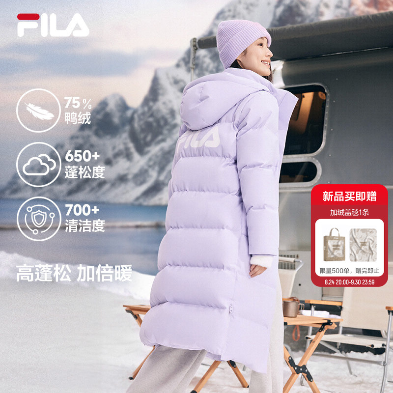 Fila Puffy down Jacket | Fila Women's down Jacket Winter Thickened Hooded Zipper Long Water-Repellent Coat Fila Puffy down Jacket | Fila Women's down Jacket Winter Thickened Hooded Zipper Long Water-Repellent Coat