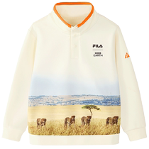 FILA KIDS FILA childrens clothing boys sweatshirts 2024 autumn new childrens sports pullover outdoor tops