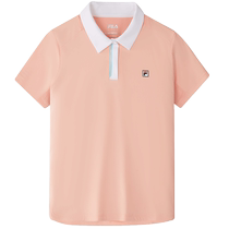 FILA KIDS FILA childrens clothing for girls and boys short-sleeved ice polo shirt 2024 summer new childrens sports top