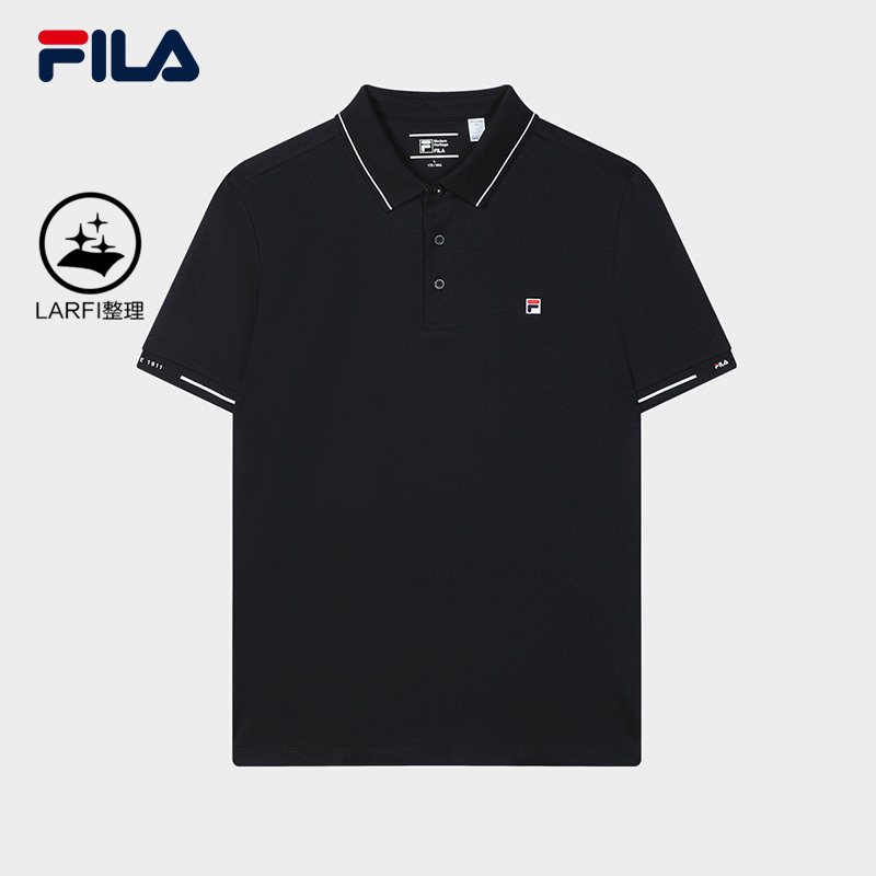 Fila Four-Color Polo丨Fila Knitted Short-Sleeved Polo Shirt for Men, Business Casual, Going Out, Commuting, Stretchy
