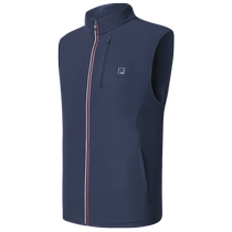FILA official mens knitted vest 2024 summer new golf sports basic sun protection jacket
