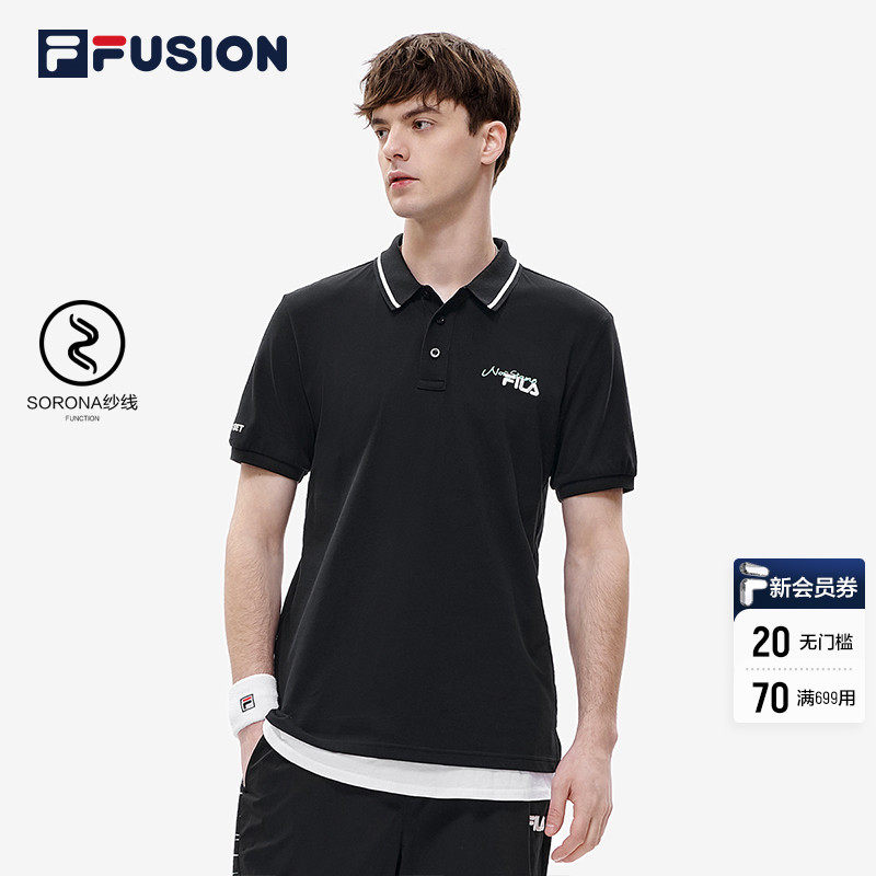 FILA FUSIONFila Tide Cards Men Short Sleeves POLO Shirts 2022 Summer New Fashion Knitted Sports Half Sleeves