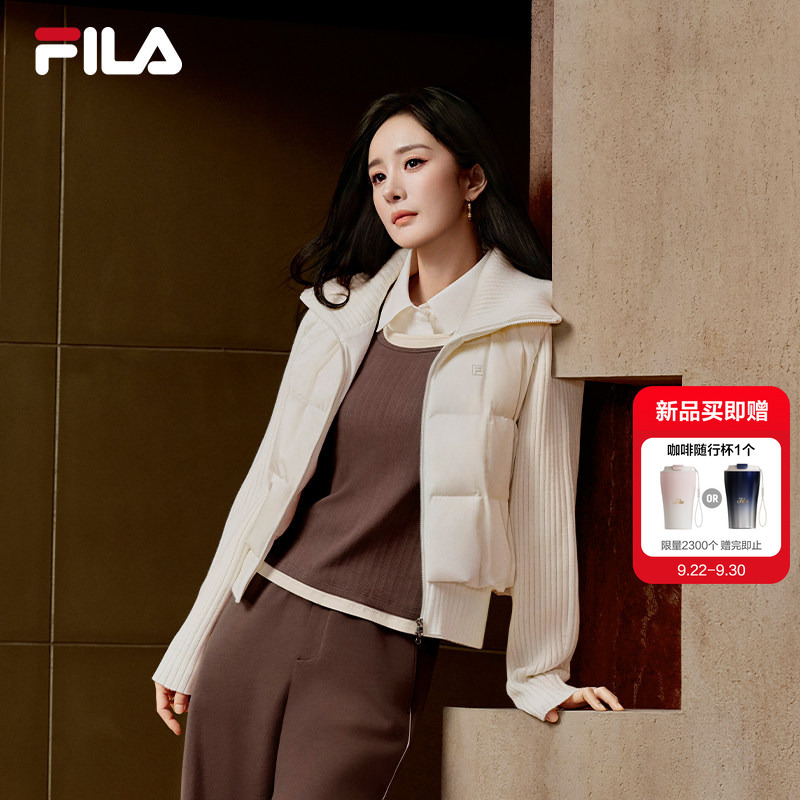 【Same Style as Yang Mi】Fila down Jacket丨Fila Simple and Elegant down Jacket 26 Winter Women's Woolen Patchwork Coat 【Same Style as Yang Mi】Fila down Jacket丨Fila Simple and Elegant down Jacket 26 Winter Women's Woolen Patchwork Coat