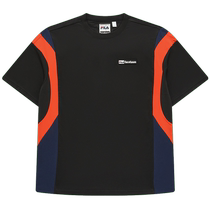 FILA FUSION x FACETASM FILA trendy brand mens knitted short-sleeved shirt 2024 summer new T-shirt