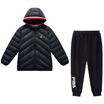 FILA KIDS FILA childrens clothing childrens suit 2024 autumn new style boys and girls jacket warm down jacket trousers