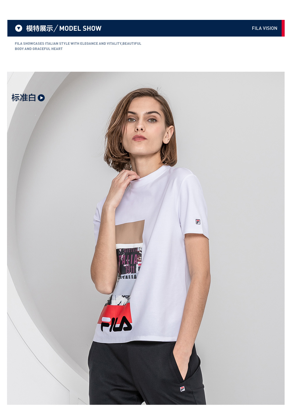 Áo thun ngắn tay của phụ nữ Fila Fila chính thức 2019 mùa xuân Thời trang mới In áo ngắn tay ngắn - Áo phông thể thao áo tank top gym