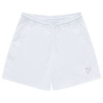 FILA FUSION Filophone Navette tissée blanc shorts femmes 2024 Sports dété neufs sports occasionnels 50% pantalon