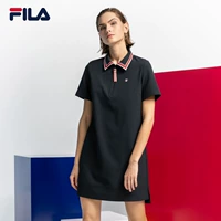 FILA Fila nữ ăn mặc 2018 mùa thu thời trang mới thể thao giản dị POLO cổ áo ngắn tay đầm nữ quần áo the thao nữ ngắn