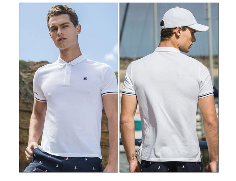 FILA Fila nam ngắn tay áo polo 2018 mùa hè mới hấp thụ độ ẩm thể thao thoáng khí giải trí POLO áo sơ mi nam áo polo nam uniqlo