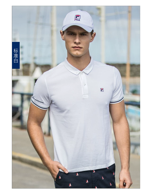 FILA Fila nam ngắn tay áo polo 2018 mùa hè mới hấp thụ độ ẩm thể thao thoáng khí giải trí POLO áo sơ mi nam áo polo nam uniqlo