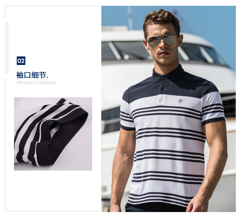 FILA Fila Nam Ngắn POLO2018 Mùa Hè Mới Giản Dị Thoải Mái Thở Thể Thao Nam Tops Ngắn Tay Áo Sơ Mi áo polo nam đẹp