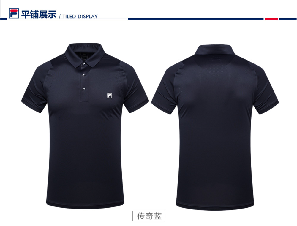 FILA Fila RED loạt nam giới POLO áo sơ mi 2018 mùa hè mới ngắn POLO áo sơ mi màu rắn chạy thể thao T-Shirt nam áo polo tay dài