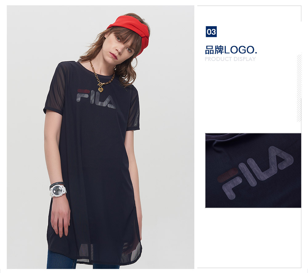 FILA Fila váy 2018 new casual thể thao đơn giản thoải mái ăn mặc nữ quan the thao nu