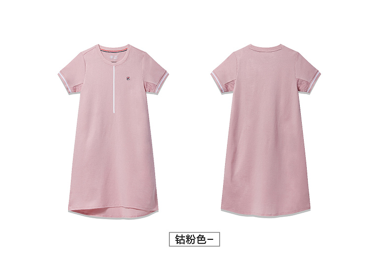 FILA Fila của Phụ Nữ Ăn Mặc Mùa Thu Mới Thời Trang Thanh Lịch của Phụ Nữ Váy Thể Thao Ăn Mặc Giản Dị Phụ Nữ quần áo chạy bộ nữ