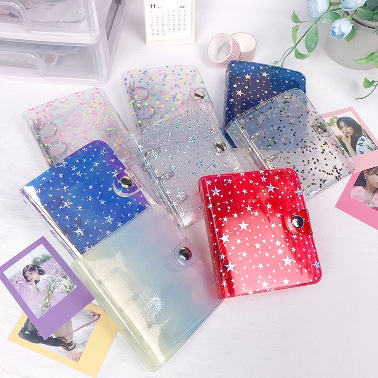 Korean in wind red transparent mini - page mini 3 holes with carry students tracking the star ledger