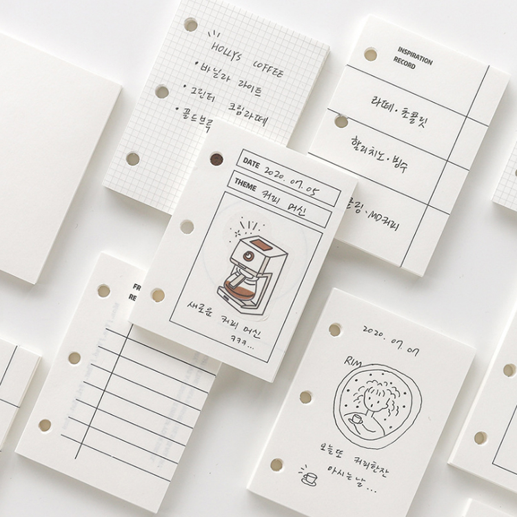 Spot mini 3 hole inside paper mini three - hole core paper Removable handbook simple note paper