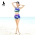 Ba mảnh lẻo bikini áo tắm nữ bảo thủ boxer áo tắm thể thao kích thước ngực tập hợp áo tắm spa sinh viên - Bộ đồ bơi hai mảnh bikini 2 manh Bộ đồ bơi hai mảnh