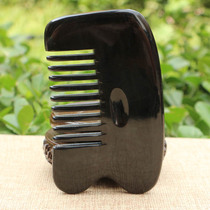 Natural buffalo horn scraping massage comb head massage scraping board massage plate wide tooth comb curling hair comb