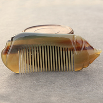 Natural white cattle angle massage comb anti - static artistic beauty pig comb with teeth fine - tooth comb and hair comb