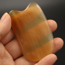 Natural white buffalo horn scraping board Massage Plate eye facial beauty plate mini horn scraping plate