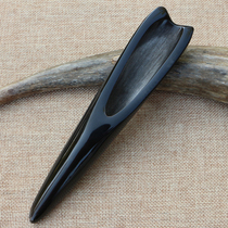 Natural buffalo horn scraping massage Tube bucket scraping board tea spoon hollow point stick pluck bar spinal massage