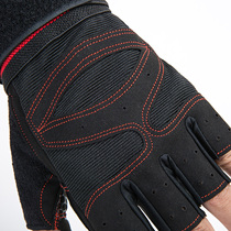 Longer wristband fitness gloves men and women equipment training horizontal bar exercise protective gear upward half finger non-slip 02