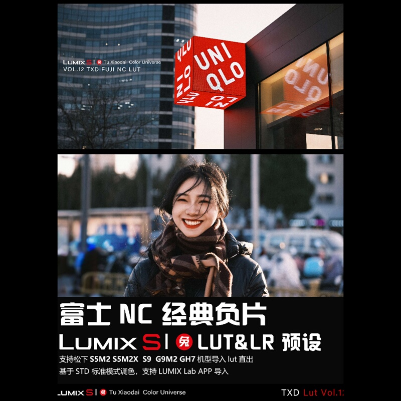 Vol12 Fuji Nc Lumix Panasonic Lut and Lr Presets for S5M2 S5M2X S9 G9M2 and Other Models
