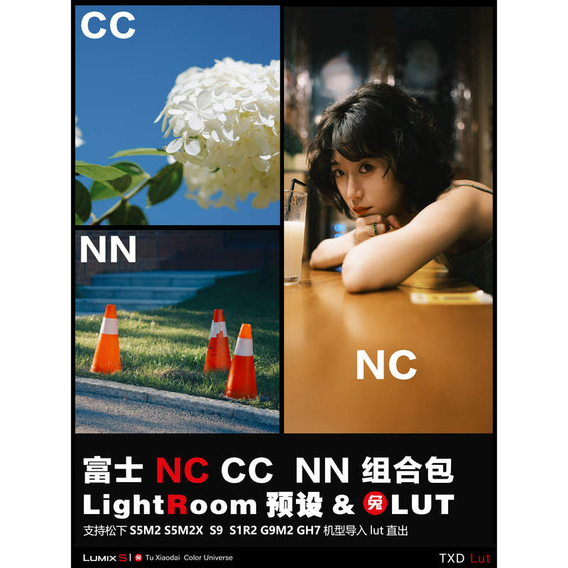 Rabbit Xiaodai Fuji Nc Cc Nn Combination Preset & Lut Color Grading Package Lumix S9 S5M2 S1R2