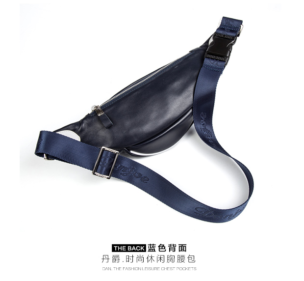 Danjue đầy đủ lớp da bò thời trang phong cách đơn giản unisex túi nhỏ thể thao và túi da giải trí mới - Túi của con người túi xách nữ