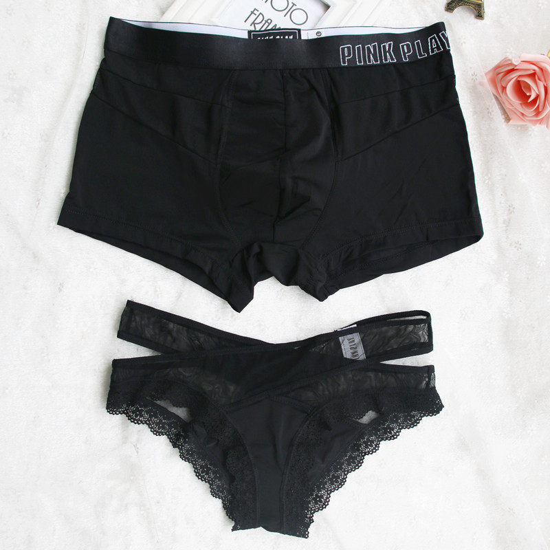 Couple underwear fun passionTransparent megalace ice screen male horn triangle underwear suit sexy hot