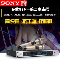 SONY Sony one for two professional U-segment FM wireless microphone KTV stage home singing karaoke microphone