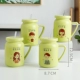 Douyin Puppy Cup Cup Water Cup Cup Uống Châu Âu Cat Claw Mug với Cover Spoon Hộ gia đình Phim hoạt hình Hàn Quốc - Tách