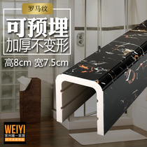 Bathroom high marble retaining strip shower room with one-shaped partition toilet ground water baffle can be pre-buried