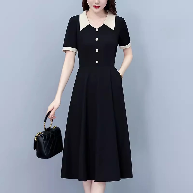 French-Style Dress with a Slim Waist and Slimming Effect, Mid-Length Dress for Women, Summer 2026 New Hepburn Little Black Dress French-Style Dress with a Slim Waist and Slimming Effect, Mid-Length Dress for Women, Summer 2026 New Hepburn Little Black Dress