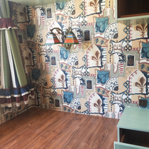 Southeast Asian style exotic national style myth abstract color wallpaper personality cafe restaurant hotel wallpaper