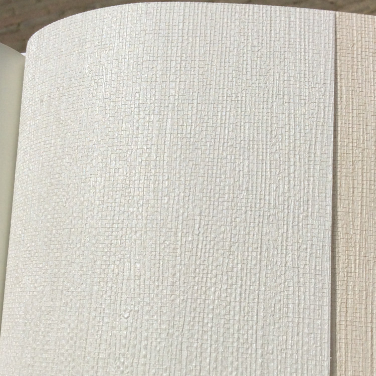 Modern simple plain hay color white wallpaper imitation vertical stripe grass woven Southeast Asia solid color hotel engineering wallpaper