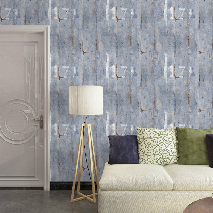 Retro nostalgic rust gray cement wall wallpaper dining room bar cafe industrial style wallpaper clothing store