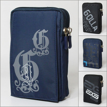 Mobile phone waist bag wearing leather strap Mini male lady multifunction ultra-thin vertical style casual small hanging bag cloth bag belt hanging bag