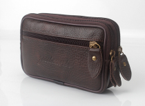 Mobile phone pocket men wearing leather multifunction elderly mobile phone set wallet documents bag 7 inch large screen mobile phone bag